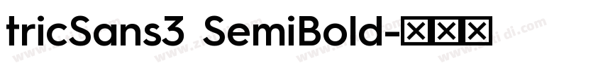 tricSans3 SemiBold字体转换
